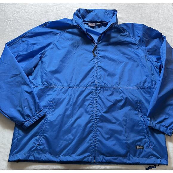 Woolrich Unisex Blue Nylon Windbreaker Size Large Men’s Women’s Hood - Picture 1 of 8